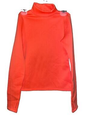Ozark Trail Outdoor Equipment Florecent Orange Turtle Neck Thermal Sz XS